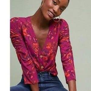 Anthropologie - Maeve Purple Runa Blouse